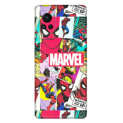 VIVO Z/V/X/T/U/S Series Phone Skins (All Models) - Marvel Comic Spiderman Grafitti - Matte Finish (M-72) Vivo X60 Pro