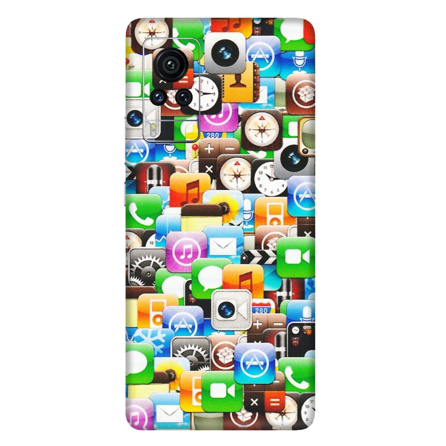 VIVO Z/V/X/T/U/S Series Phone Skins (All Models) - All Apple Icons - Matte Finish (M-93) Vivo X60 Pro