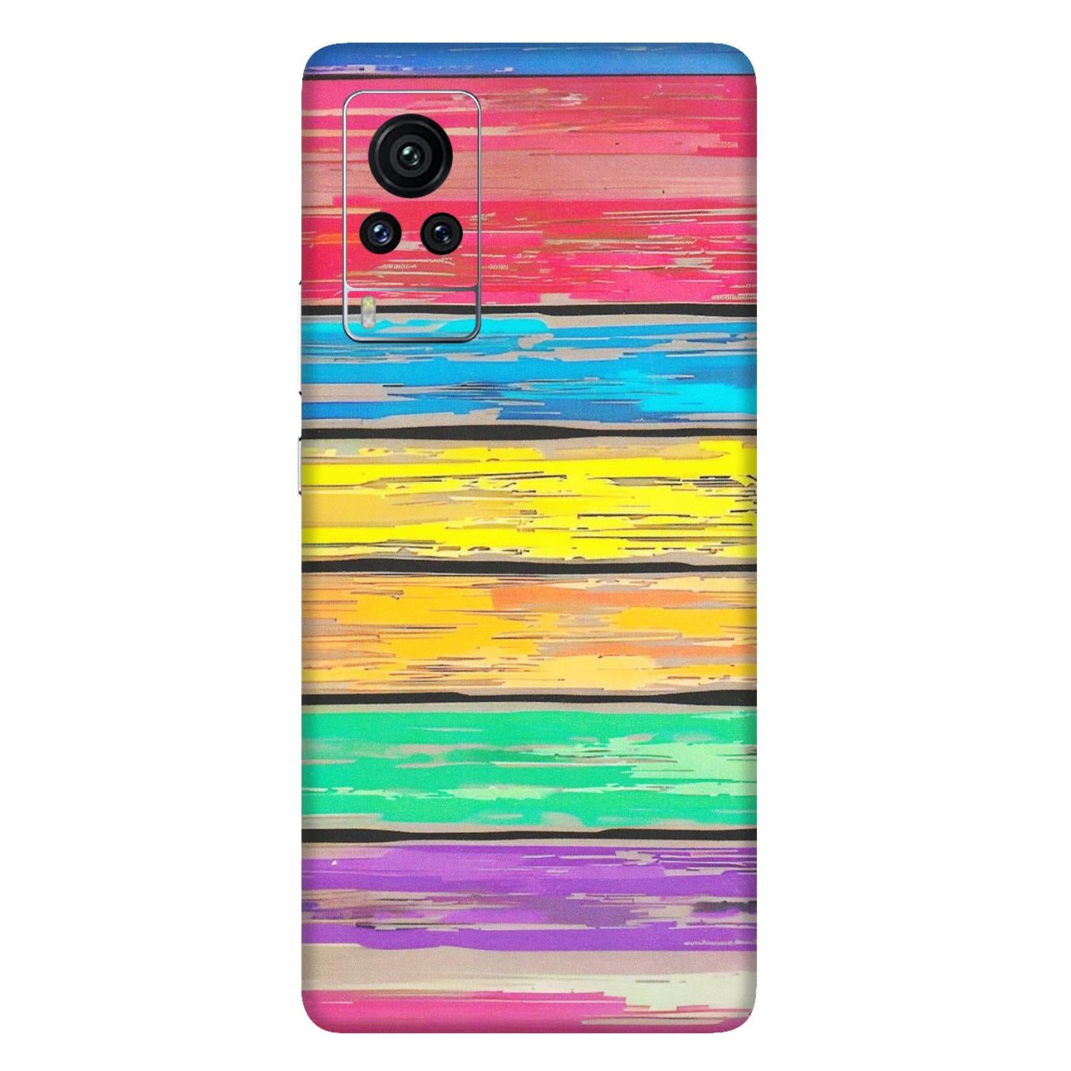 VIVO Z/V/X/T/U/S Series Phone Skins (All Models) - Multi Colour Wooden Wall - Matte Finish (M-96) Vivo X60 Pro
