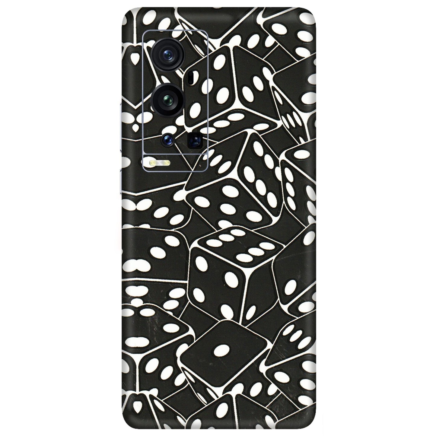 VIVO Z/V/X/T/U/S Series Phone Skins (All Models) - Big Black Dices - 3D Embossed Finish (L-106) Vivo X60 Pro Plus