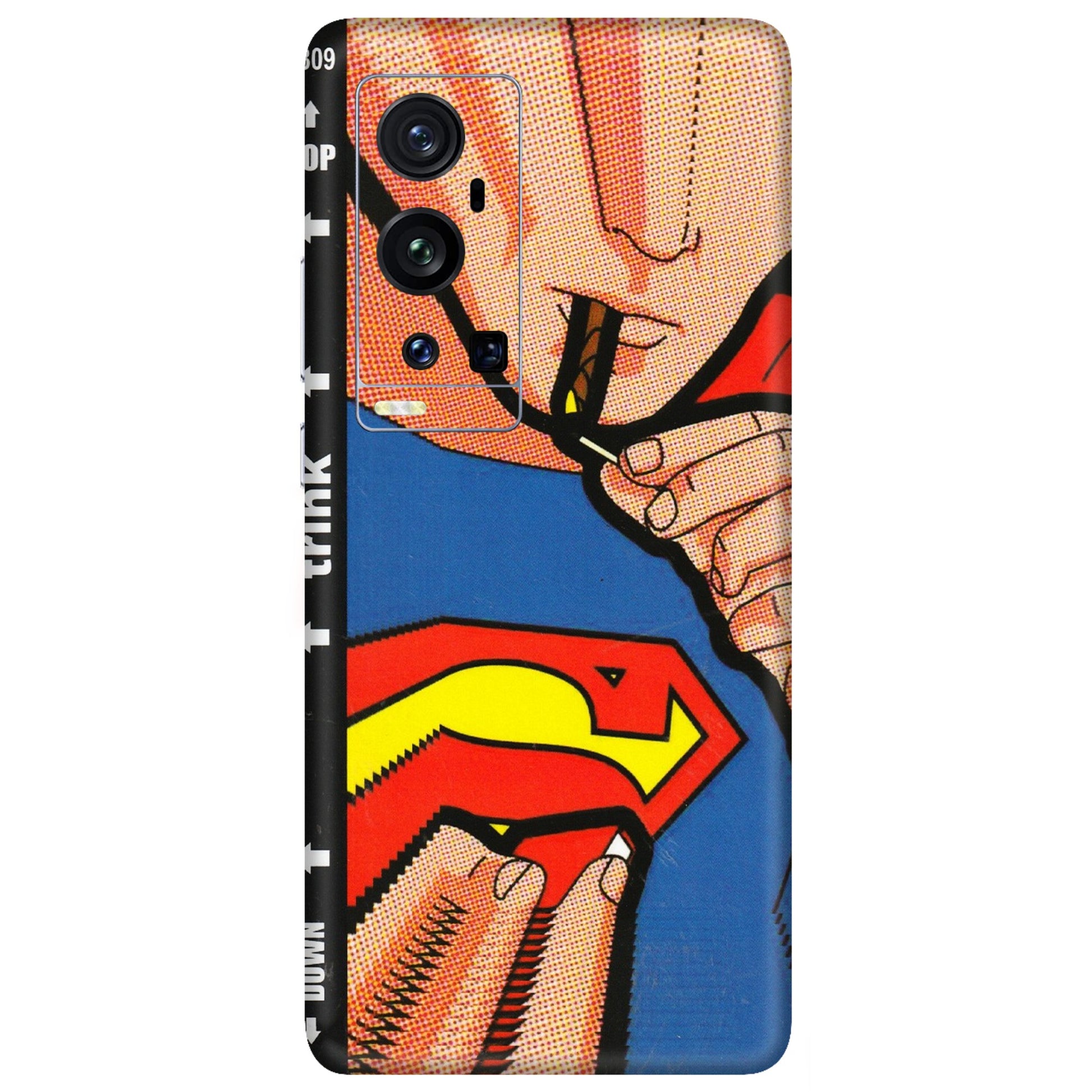 VIVO Z/V/X/T/U/S Series Phone Skins (All Models) - Superman Sutta - 3D Embossed Finish (L-130) Vivo X60 Pro Plus