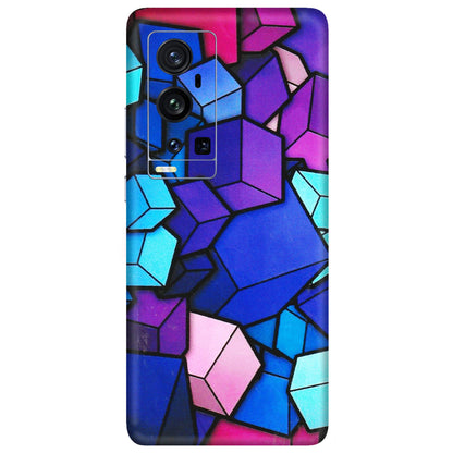 VIVO Z/V/X/T/U/S Series Phone Skins (All Models) - Cube Doodle - 3D Embossed Finish (L-141) Vivo X60 Pro Plus
