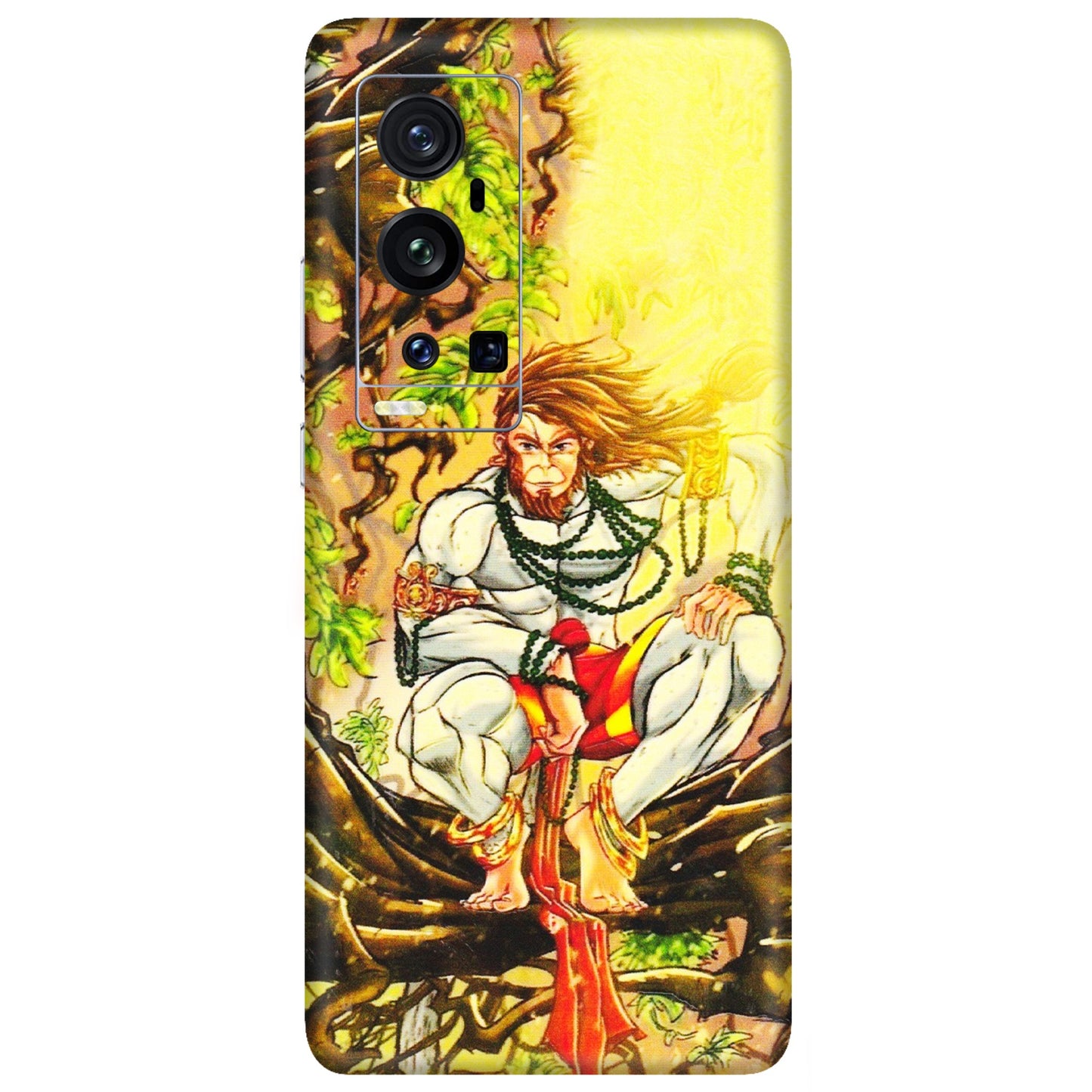 VIVO Z/V/X/T/U/S Series Phone Skins (All Models) - Lord Hanuman - 3D Embossed Finish (L-152) Vivo X60 Pro Plus