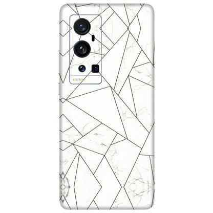 VIVO Z/V/X/T/U/S Series Phone Skins (All Models) - Luxury White Marble Effect - 3D Embossed Finish (L-168) Vivo X60 Pro Plus