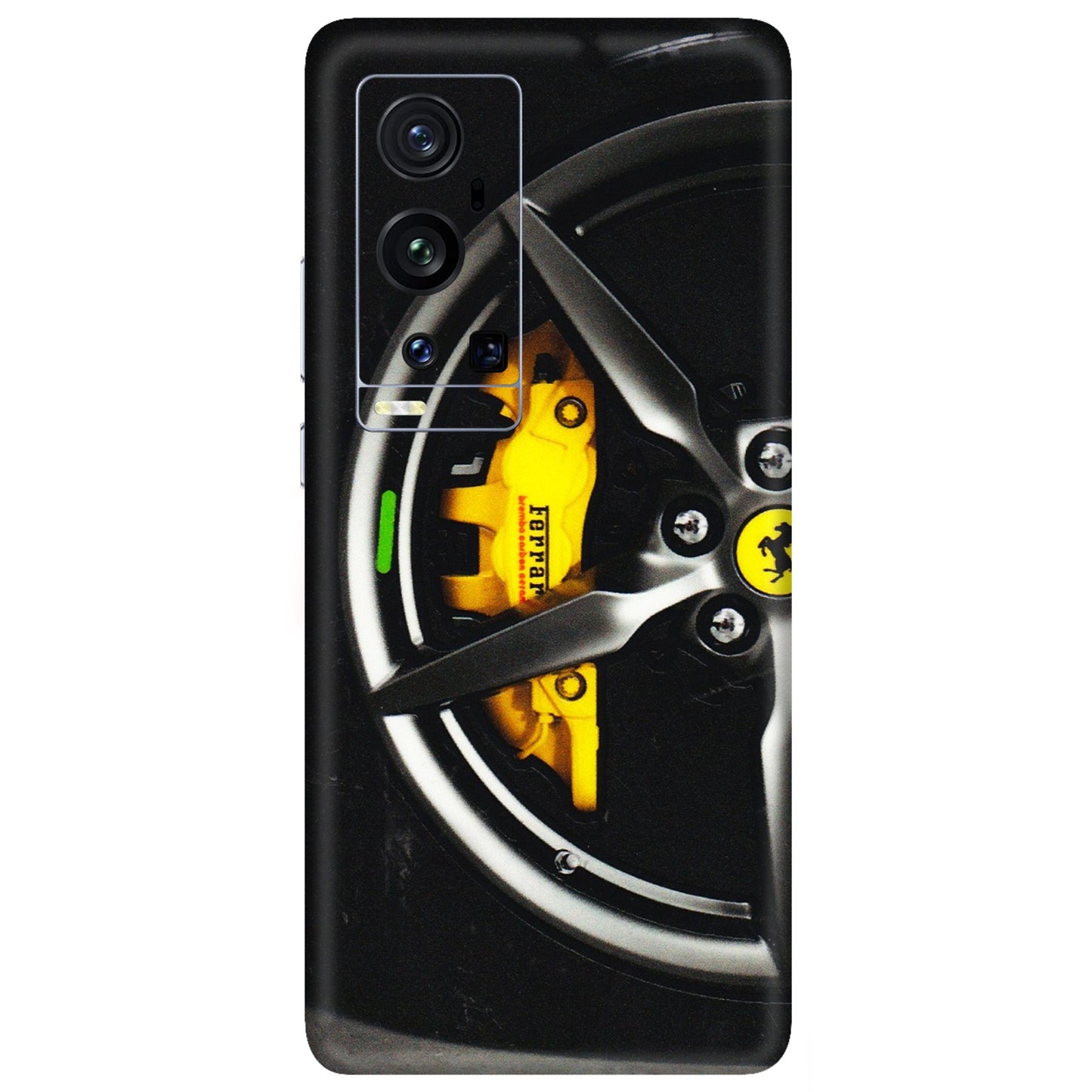 VIVO Z/V/X/T/U/S Series Phone Skins (All Models) - Ferrari Wheel Alloy - 3D Embossed Finish (L-173) Vivo X60 Pro Plus