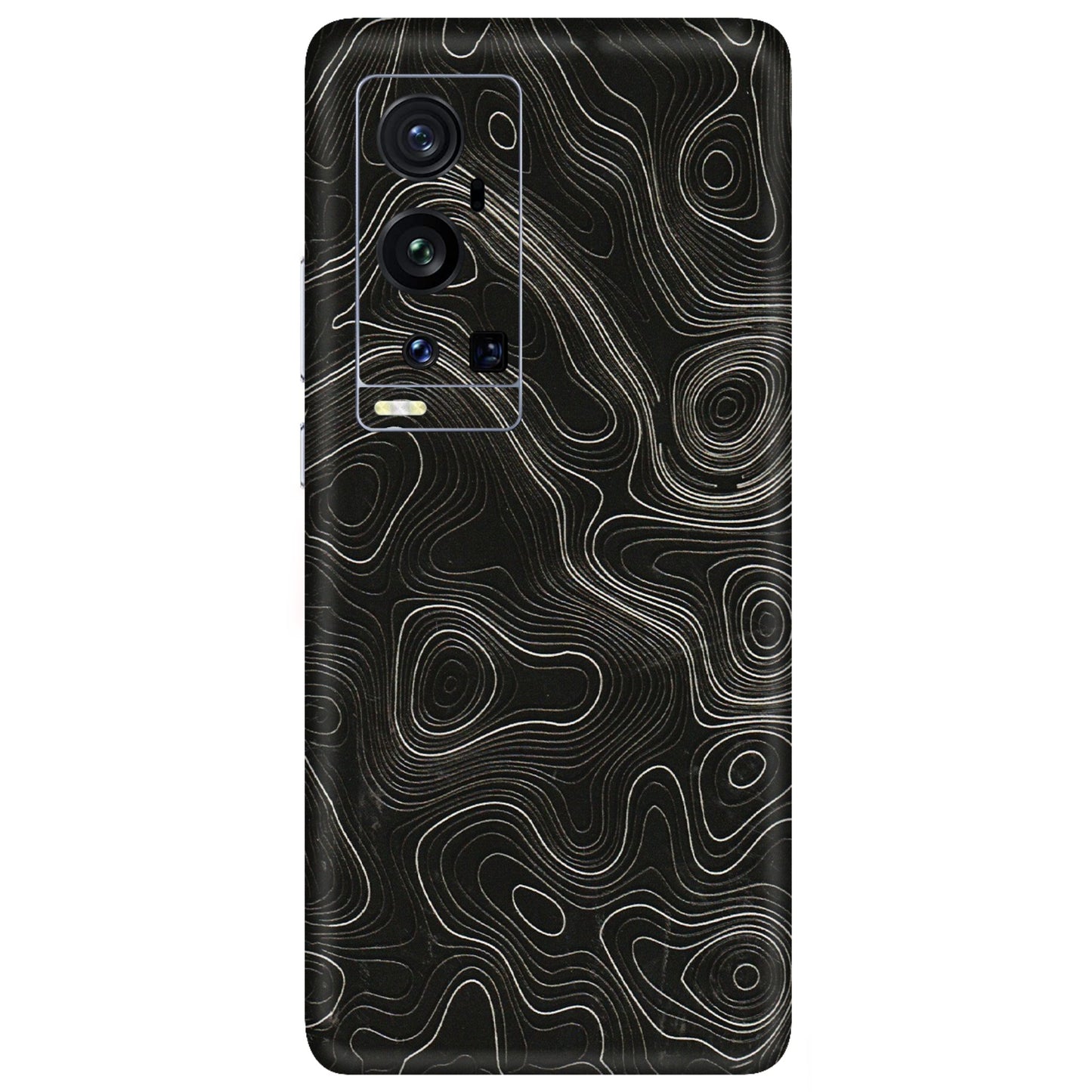 VIVO Z/V/X/T/U/S Series Phone Skins (All Models) - Black Swirl - 3D Embossed Finish (L-196) Vivo X60 Pro Plus