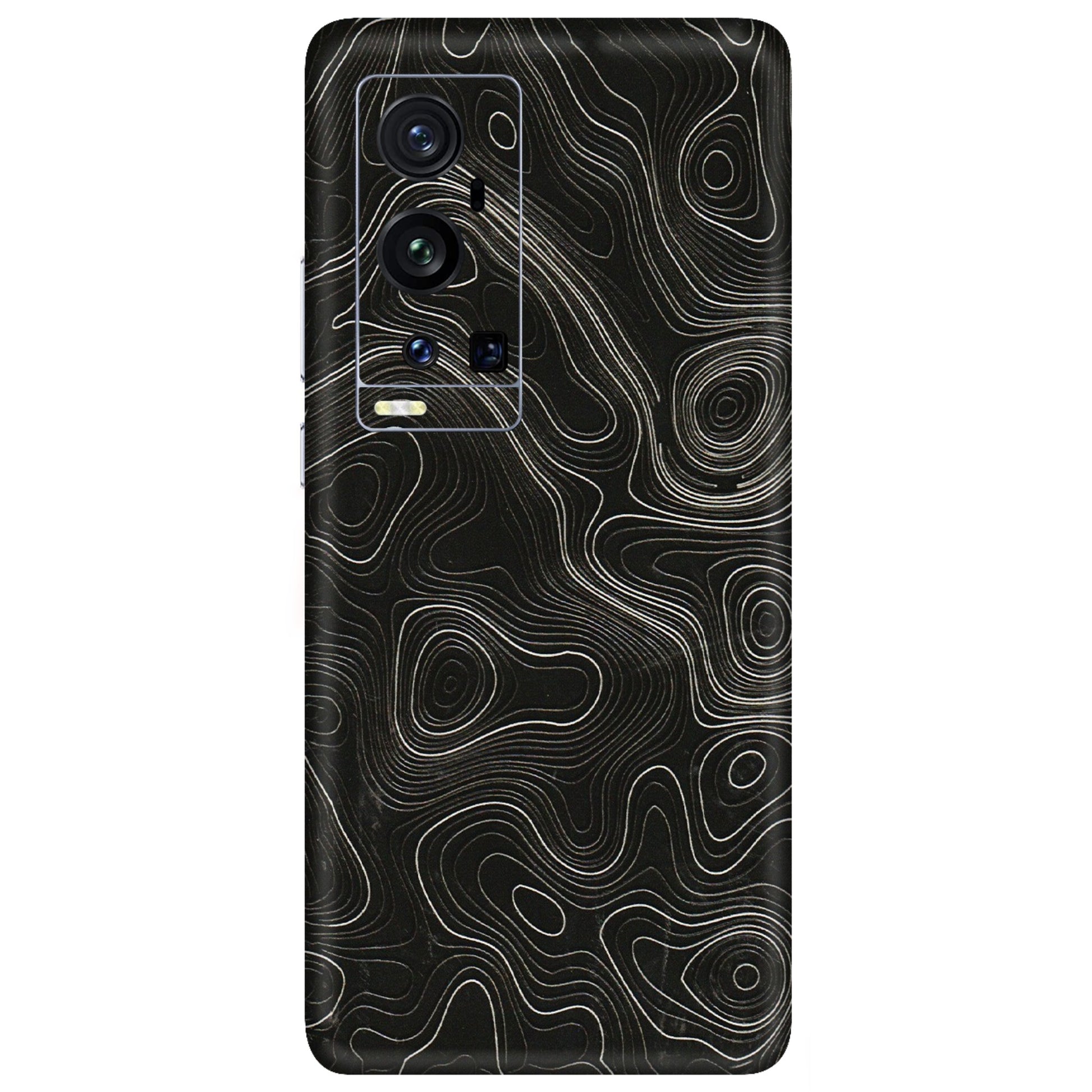 VIVO Z/V/X/T/U/S Series Phone Skins (All Models) - Black Swirl - 3D Embossed Finish (L-196) Vivo X60 Pro Plus