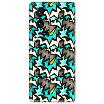 VIVO Z/V/X/T/U/S Series Phone Skins (All Models) - Funky Zig Zag - 3D Embossed Finish (L-223) Vivo X60 Pro Plus