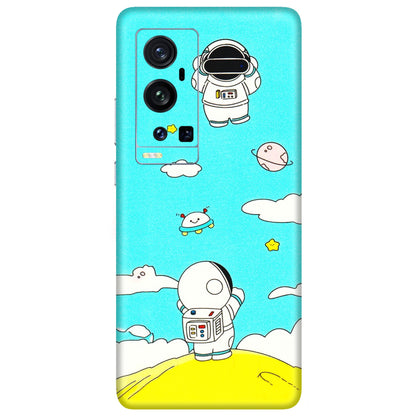 VIVO Z/V/X/T/U/S Series Phone Skins (All Models) - Blue Skies Astro Float - 3D Embossed Finish (L-230) Vivo X60 Pro Plus