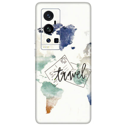 VIVO Z/V/X/T/U/S Series Phone Skins (All Models) - Travel The World - 3D Embossed Finish (L-232) Vivo X60 Pro Plus