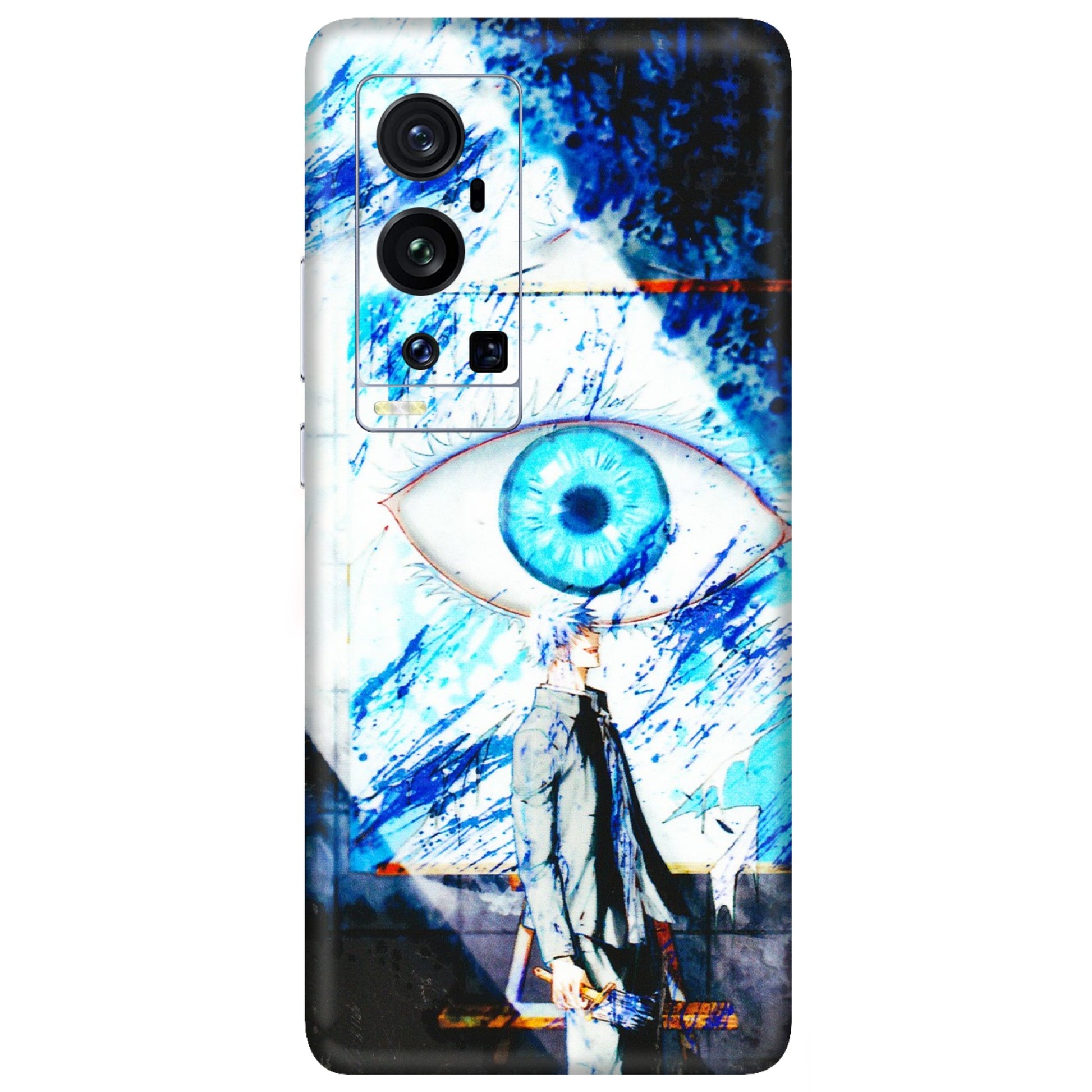 VIVO Z/V/X/T/U/S Series Phone Skins (All Models) - Gojo Satoru evil eye - 3D Embossed Finish (L-239) Vivo X60 Pro Plus