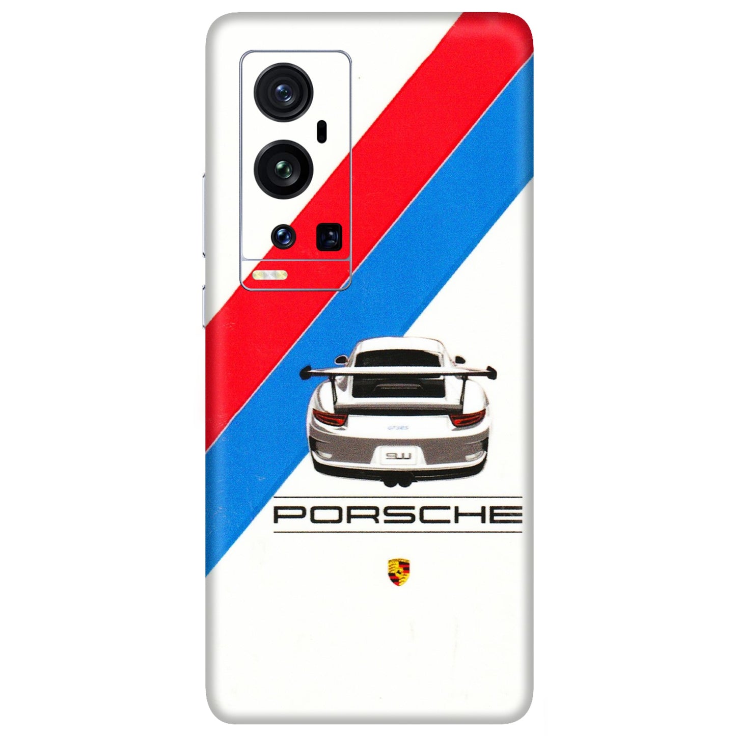 VIVO Z/V/X/T/U/S Series Phone Skins (All Models) - Porche Car Sober Logo - 3D Embossed Finish (L-248) Vivo X60 Pro Plus