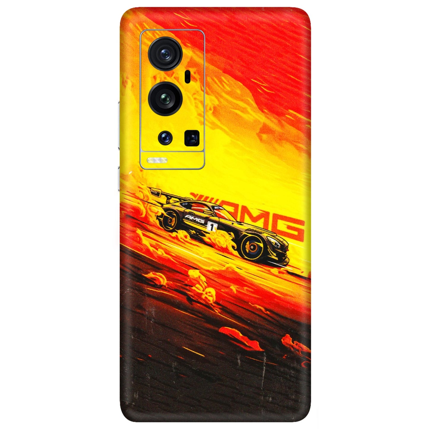 VIVO Z/V/X/T/U/S Series Phone Skins (All Models) - AMG Car Speed Cover - 3D Embossed Finish (L-256) Vivo X60 Pro Plus