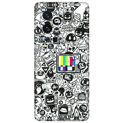 VIVO Z/V/X/T/U/S Series Phone Skins (All Models) - Doodles Positive Art - 3D Embossed Finish (L-263) Vivo X60 Pro Plus