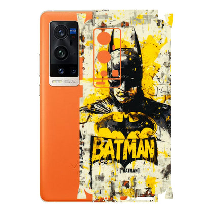 VIVO Z/V/X/T/U/S Series Phone Skins (All Models) - Batman Yellow BT - 3D Embossed Finish (L-304) Vivo X60 Pro Plus