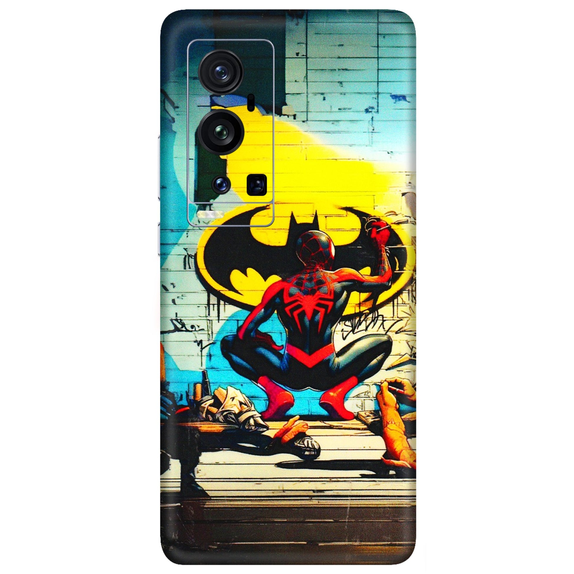VIVO Z/V/X/T/U/S Series Phone Skins (All Models) - New Spiderman Bat Logo - 3D Embossed Finish (L-309) Vivo X60 Pro Plus