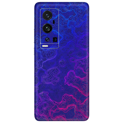 VIVO Z/V/X/T/U/S Series Phone Skins (All Models) - Purple Ripples Swirl - 3D Embossed Finish (L-314) Vivo X60 Pro Plus