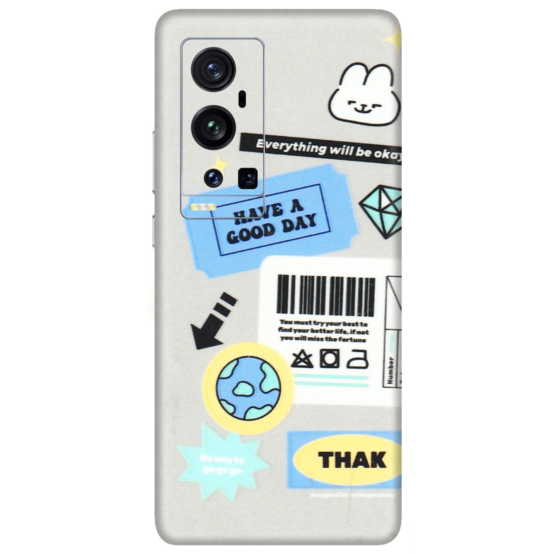 VIVO Z/V/X/T/U/S Series Phone Skins (All Models) - Will Be Okay Design - 3D Embossed Finish (L-316) Vivo X60 Pro Plus