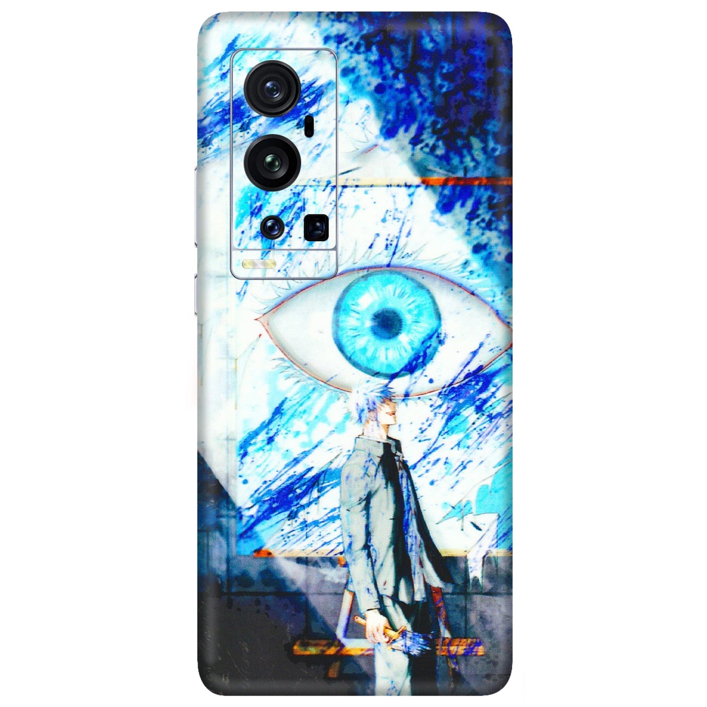 VIVO Z/V/X/T/U/S Series Phone Skins (All Models) - Anime Sea Blue Eye - 3D Embossed Finish (L-318) Vivo X60 Pro Plus