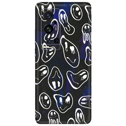 VIVO Z/V/X/T/U/S Series Phone Skins (All Models) - Distorted Smileys - 3D Embossed Finish (L-92) Vivo X60 Pro Plus