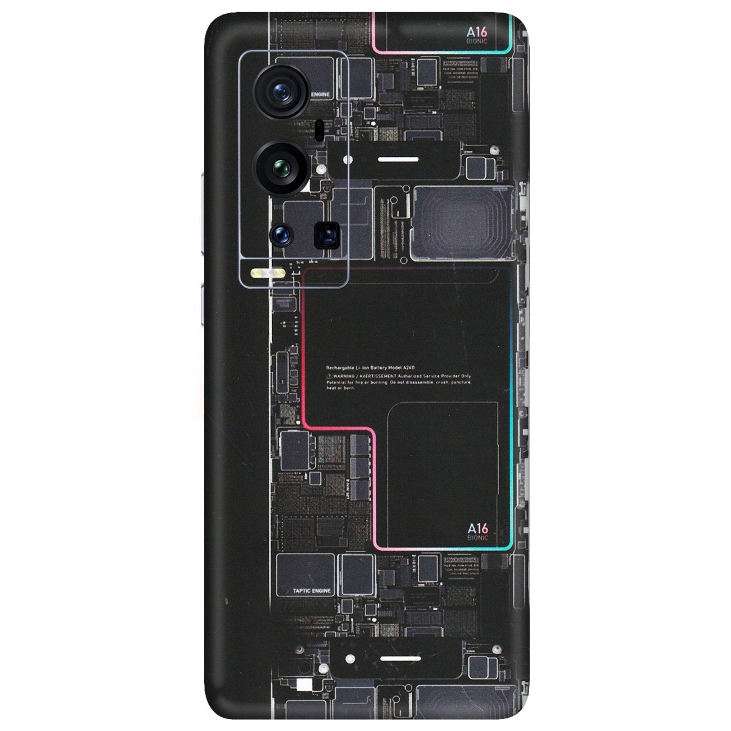VIVO Z/V/X/T/U/S Series Phone Skins (All Models) - Motherboard Circuit Layout - Matte Finish (M-117) Vivo X60 Pro Plus