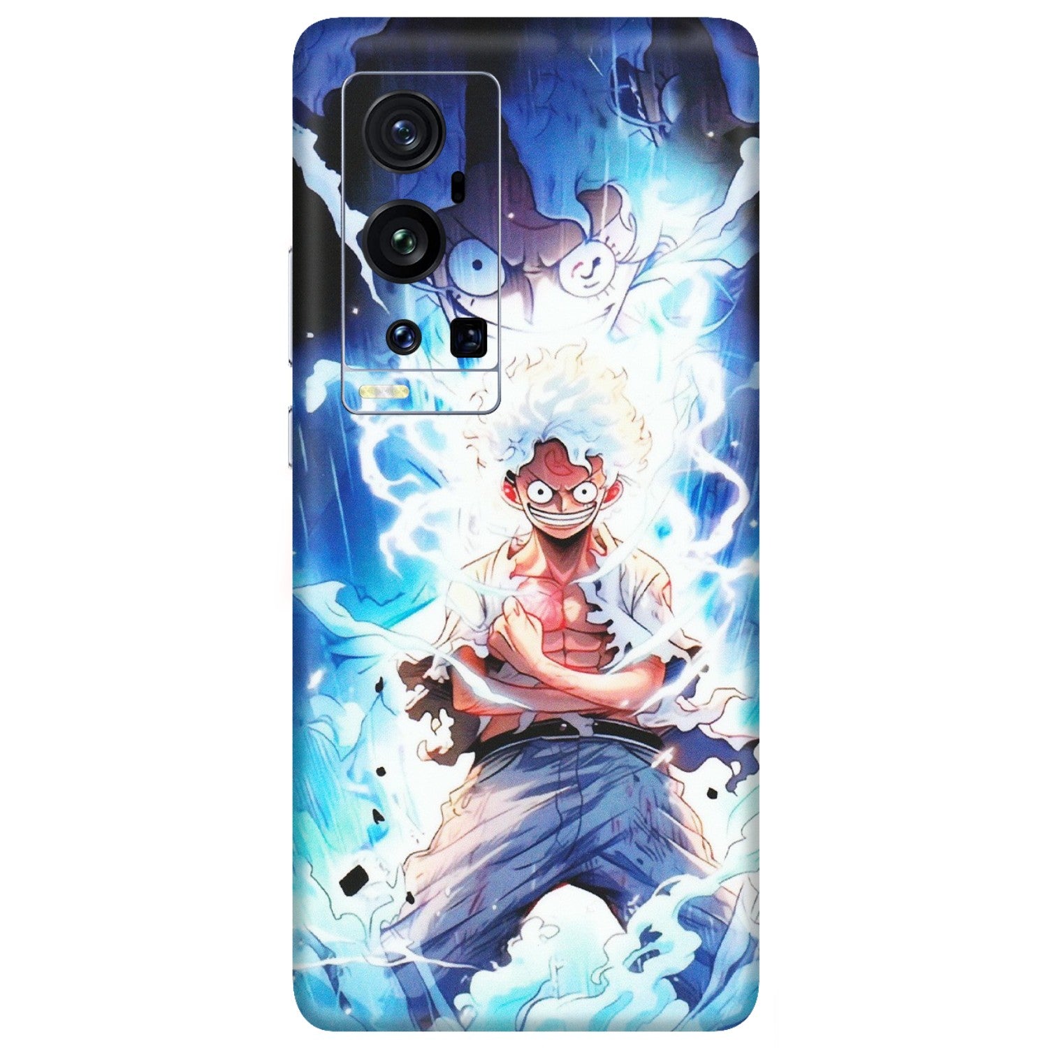 VIVO Z/V/X/T/U/S Series Phone Skins (All Models) - Blue Thunder Luffy Anime - Matte Finish (M-132) Vivo X60 Pro Plus