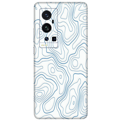 VIVO Z/V/X/T/U/S Series Phone Skins (All Models) - Blue And White Swirls - Matte Finish (M-139) Vivo X60 Pro Plus