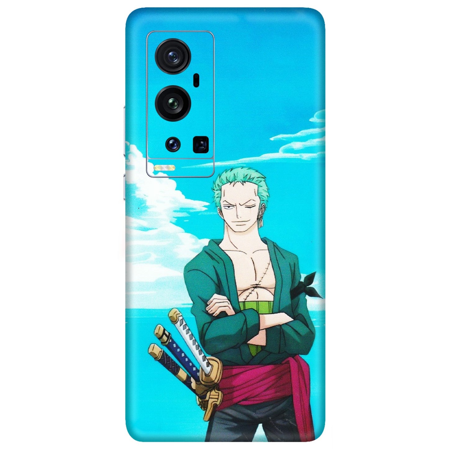 VIVO Z/V/X/T/U/S Series Phone Skins (All Models) - Cool Swordman Zoro Anime - Matte Finish (M-143) Vivo X60 Pro Plus