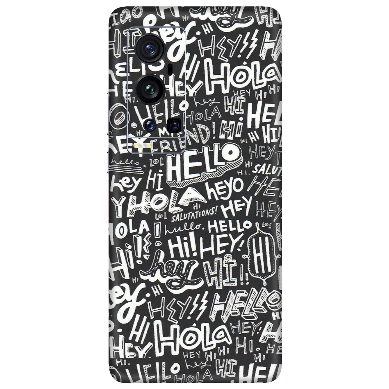 VIVO Z/V/X/T/U/S Series Phone Skins (All Models) - Hi Hello Doodles - Matte Finish (M-25) Vivo X60 Pro Plus