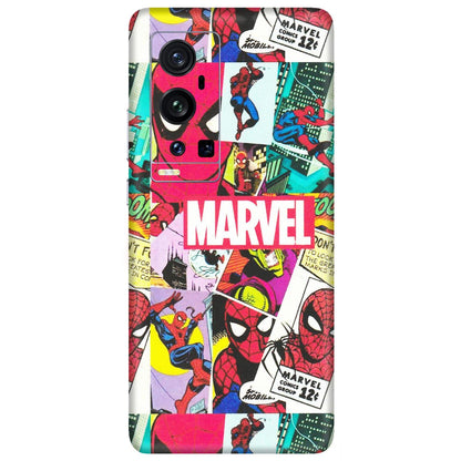 VIVO Z/V/X/T/U/S Series Phone Skins (All Models) - Marvel Comic Spiderman Grafitti - Matte Finish (M-72) Vivo X60 Pro Plus