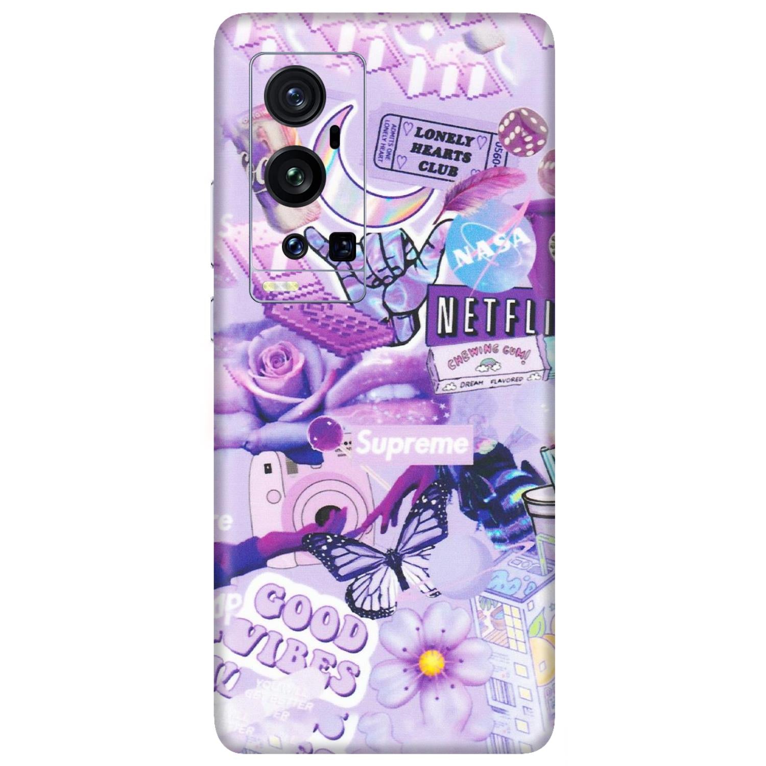 VIVO Z/V/X/T/U/S Series Phone Skins (All Models) - Supreme Purple Magic - Matte Finish (M-88) Vivo X60 Pro Plus