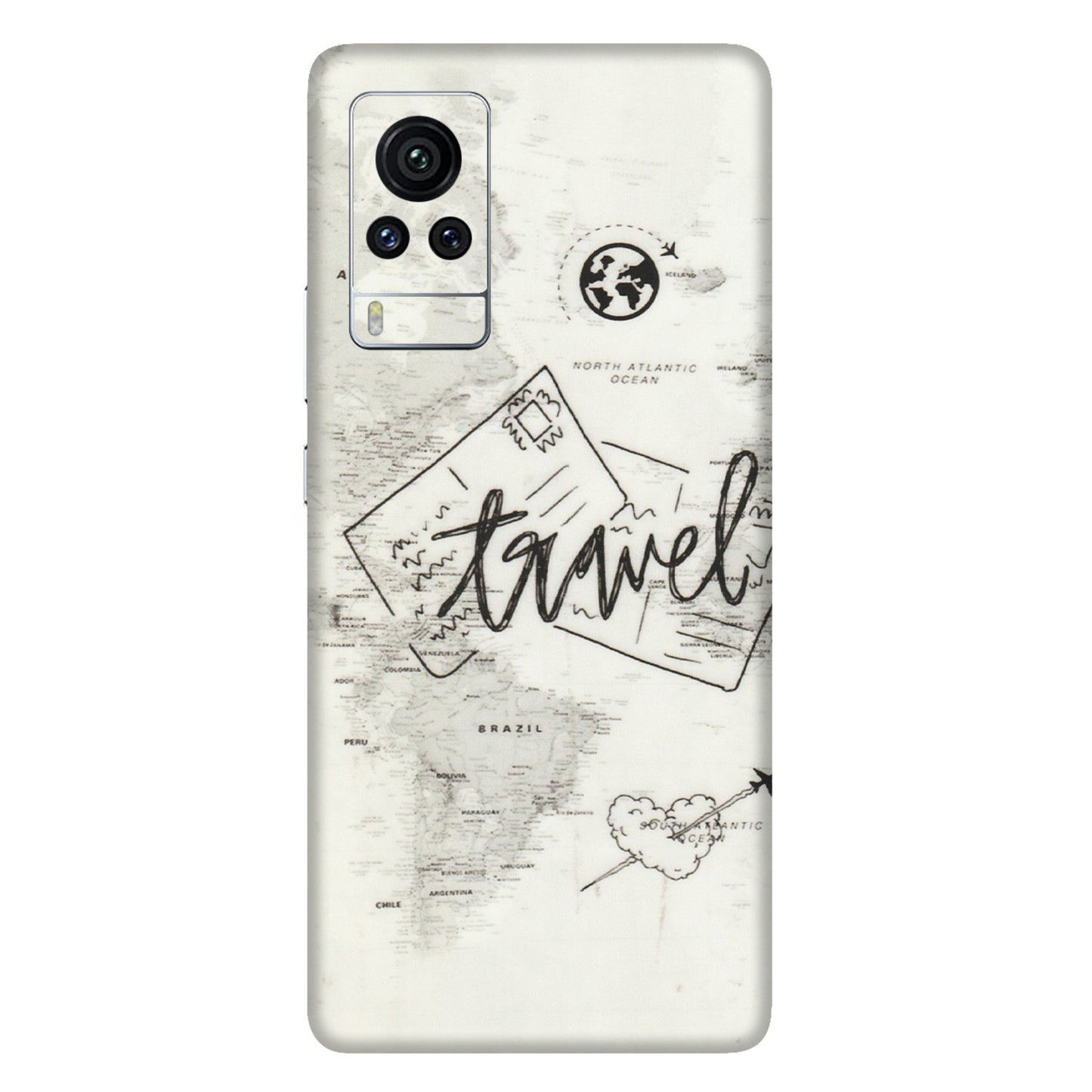 VIVO Z/V/X/T/U/S Series Phone Skins (All Models) - Travel Ticket - Transparent Finish (T-06) Vivo X60 Pro