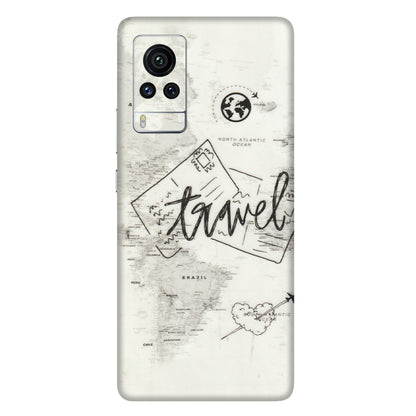 VIVO Z/V/X/T/U/S Series Phone Skins (All Models) - Travel Ticket - Transparent Finish (T-06) Vivo X60 Pro