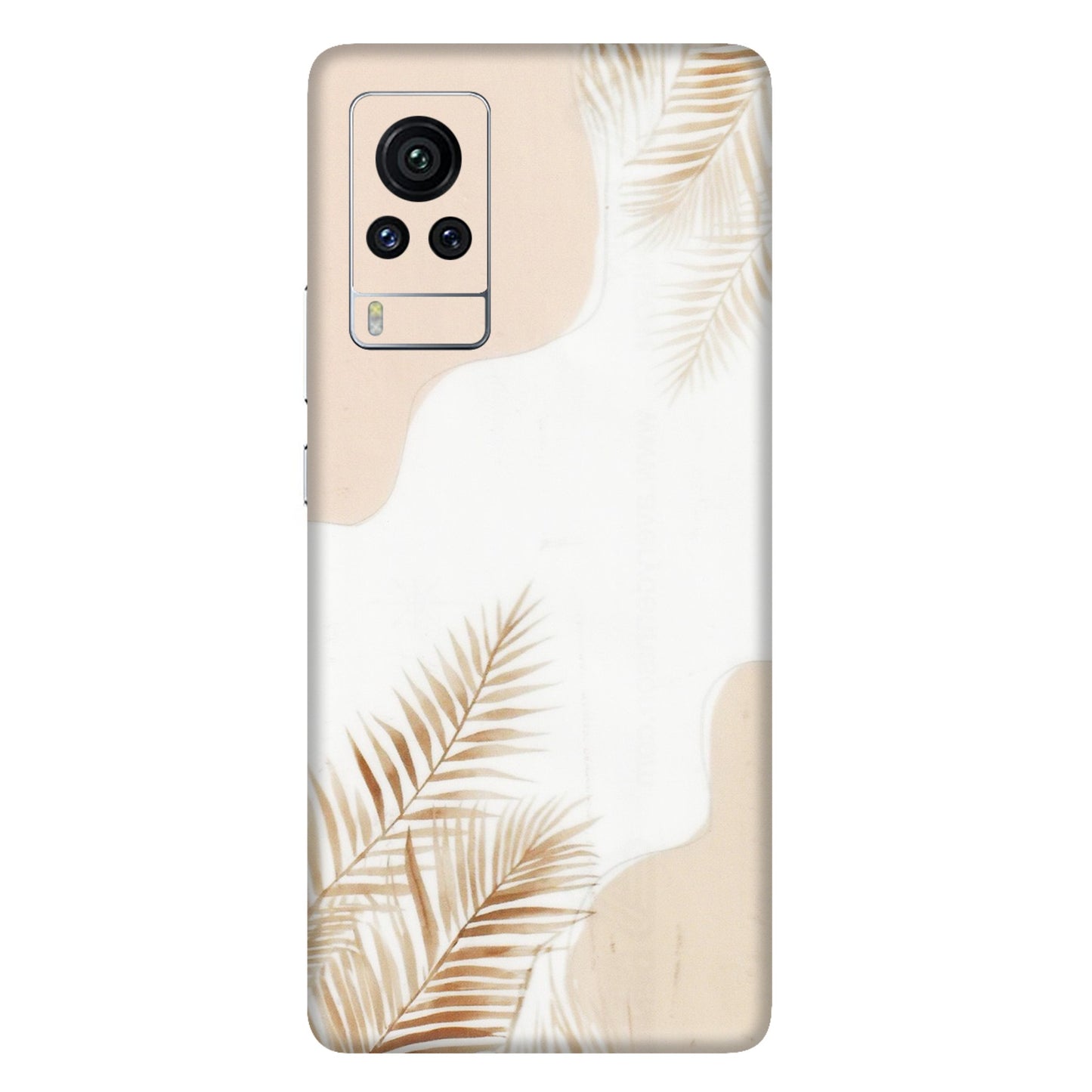 VIVO Z/V/X/T/U/S Series Phone Skins (All Models) - Gold Petals Abstract - Transparent Finish (T-08) Vivo X60 Pro