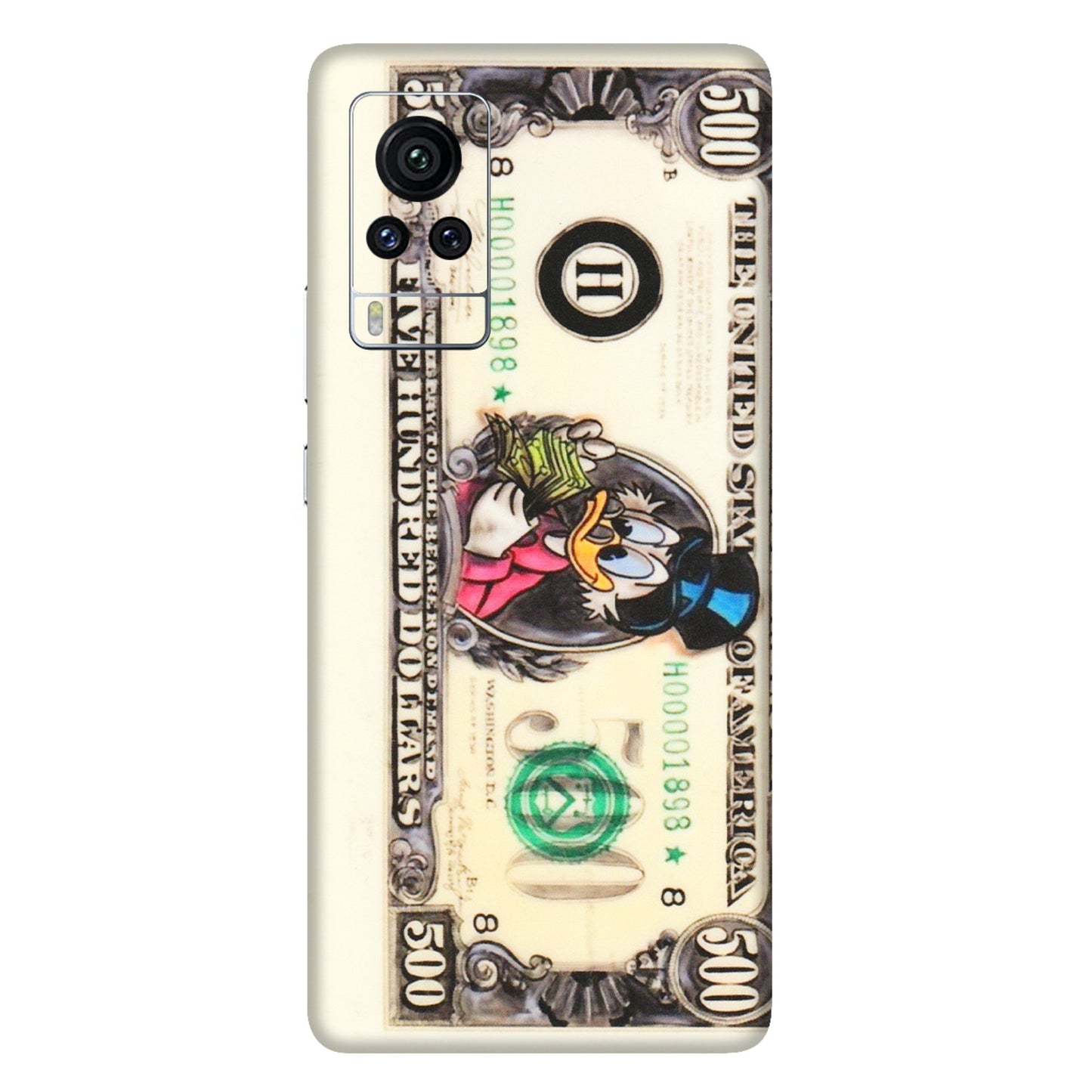 VIVO Z/V/X/T/U/S Series Phone Skins (All Models) - Five Hundred Dollar Duck - Transparent Finish (T-15) Vivo X60 Pro