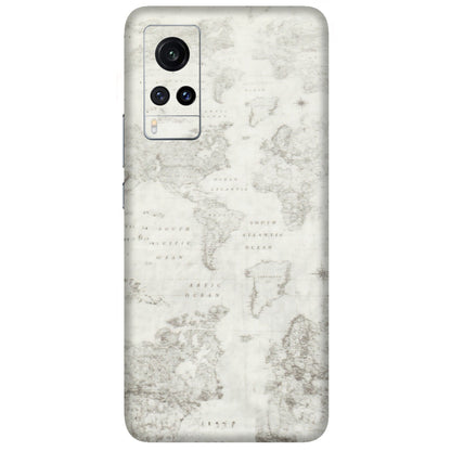 VIVO Z/V/X/T/U/S Series Phone Skins (All Models) - World Travel Map - Transparent Finish (T-04) Vivo X60