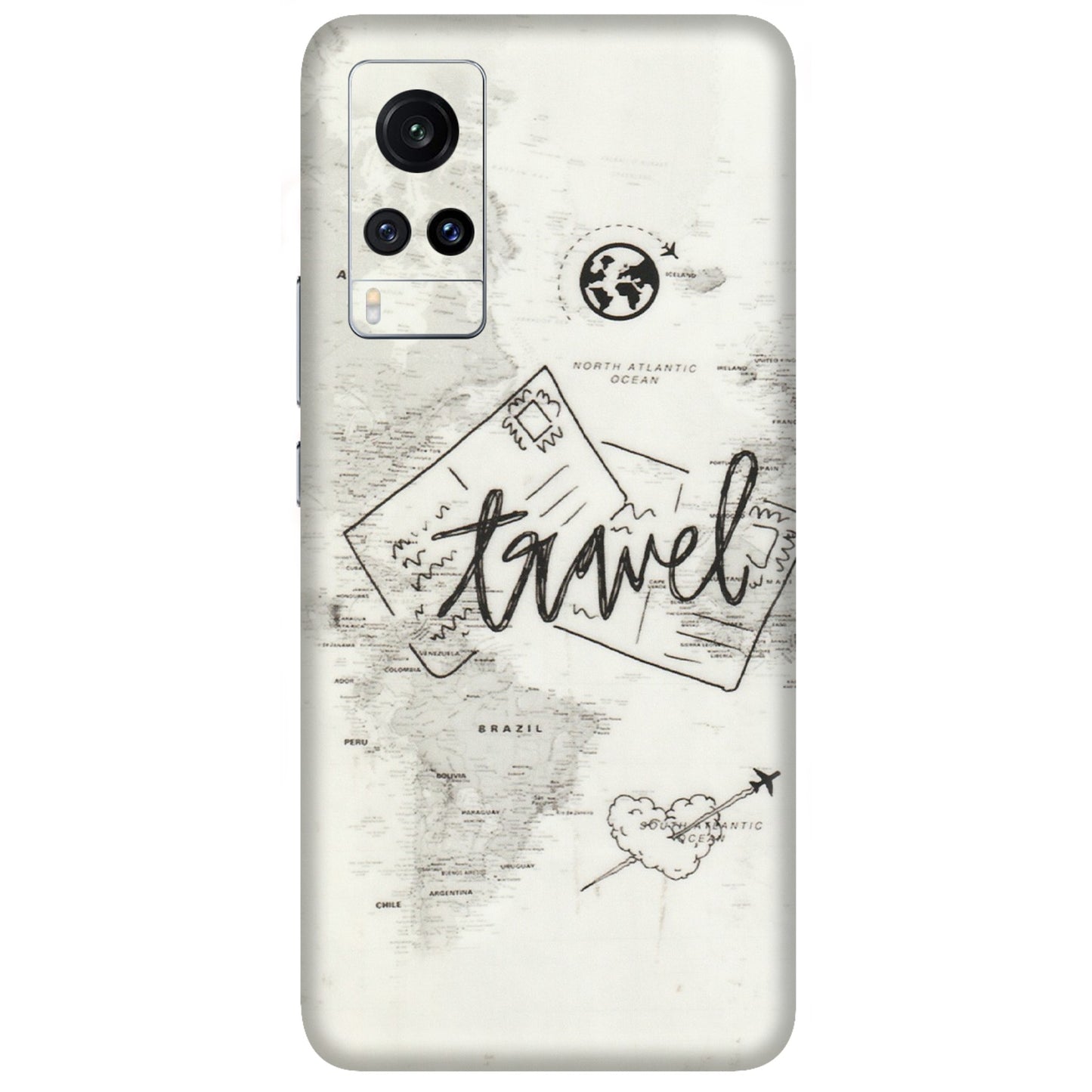 VIVO Z/V/X/T/U/S Series Phone Skins (All Models) - Travel Ticket - Transparent Finish (T-06) Vivo X60