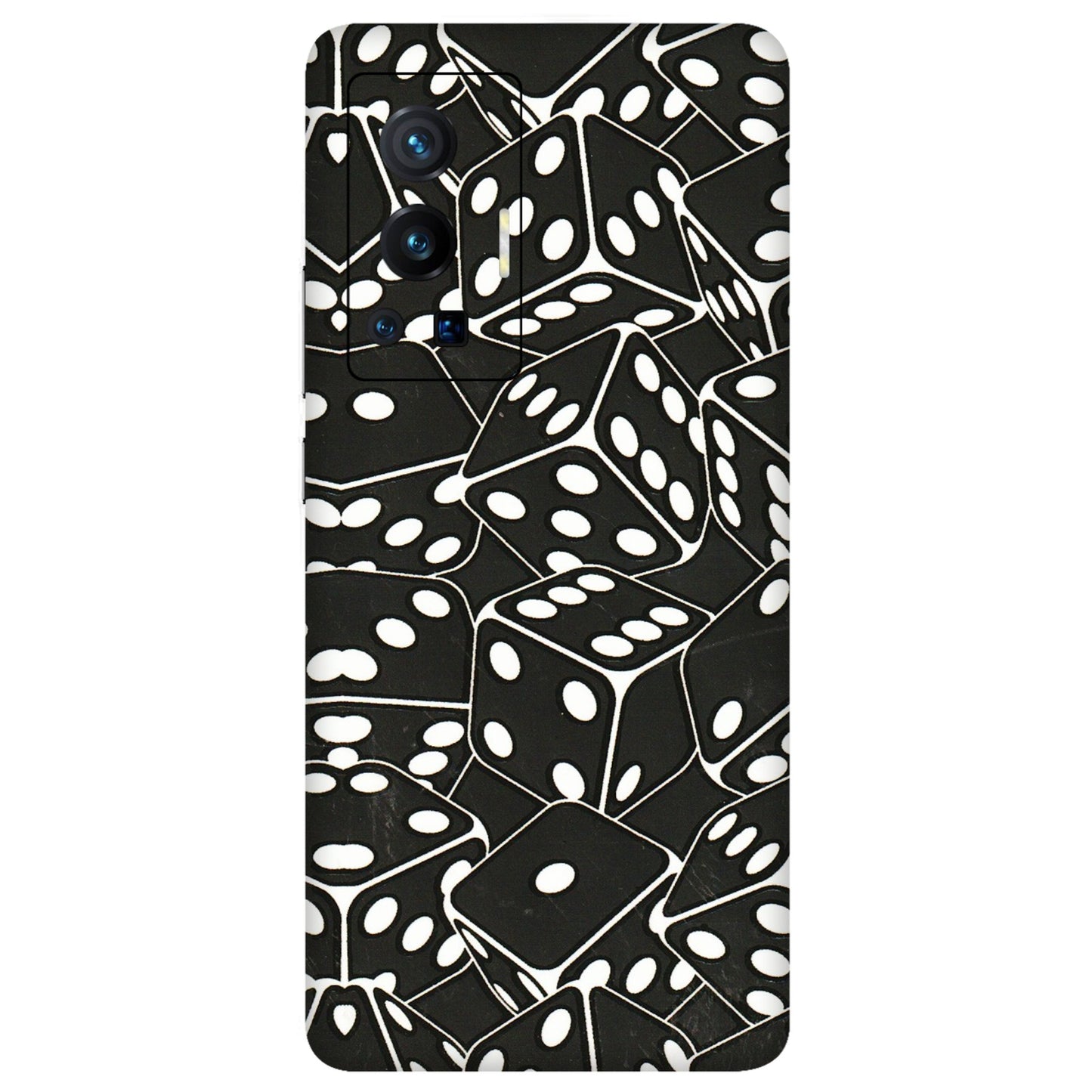 VIVO Z/V/X/T/U/S Series Phone Skins (All Models) - Big Black Dices - 3D Embossed Finish (L-106) Vivo X70 Pro (5G)