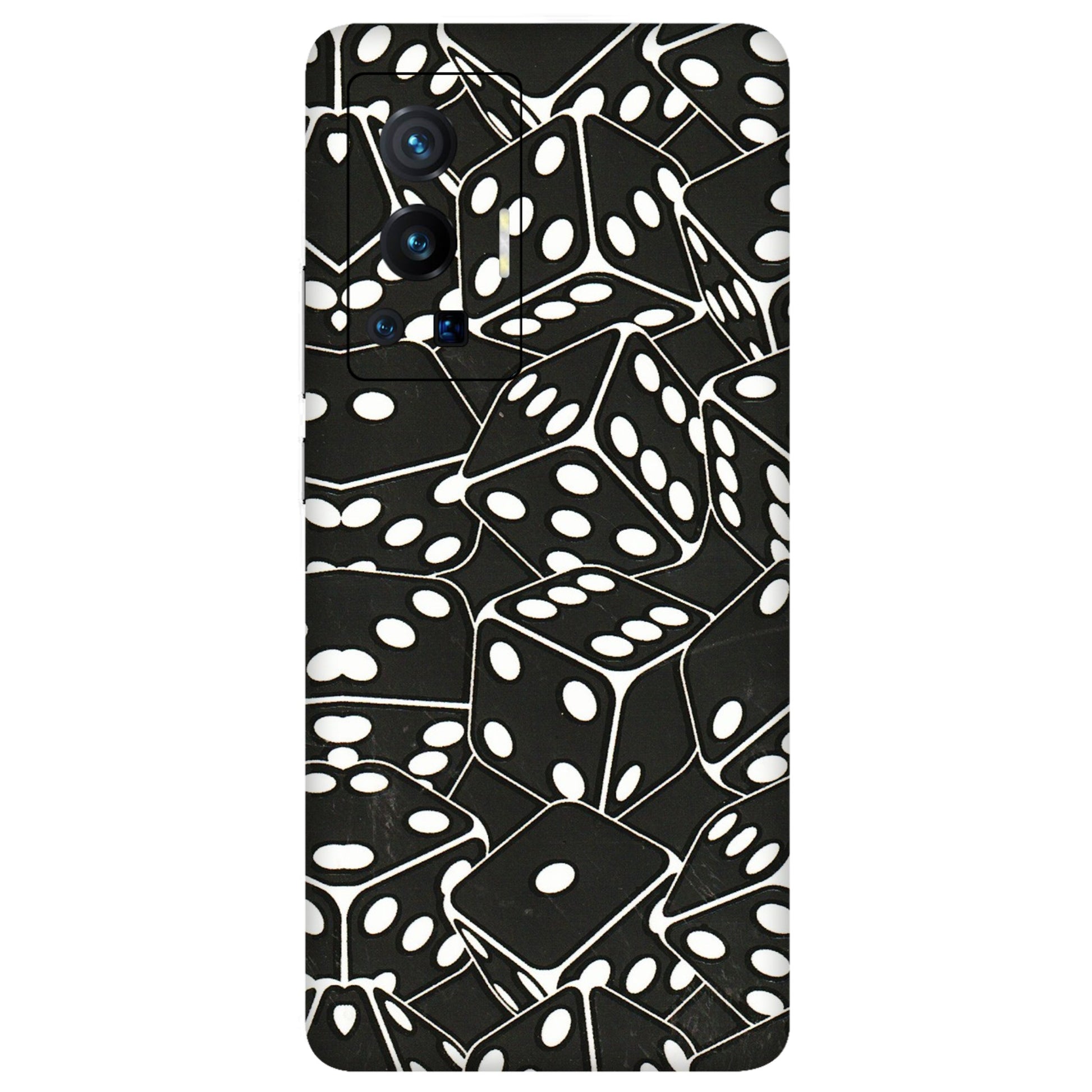 VIVO Z/V/X/T/U/S Series Phone Skins (All Models) - Big Black Dices - 3D Embossed Finish (L-106) Vivo X70 Pro (5G)