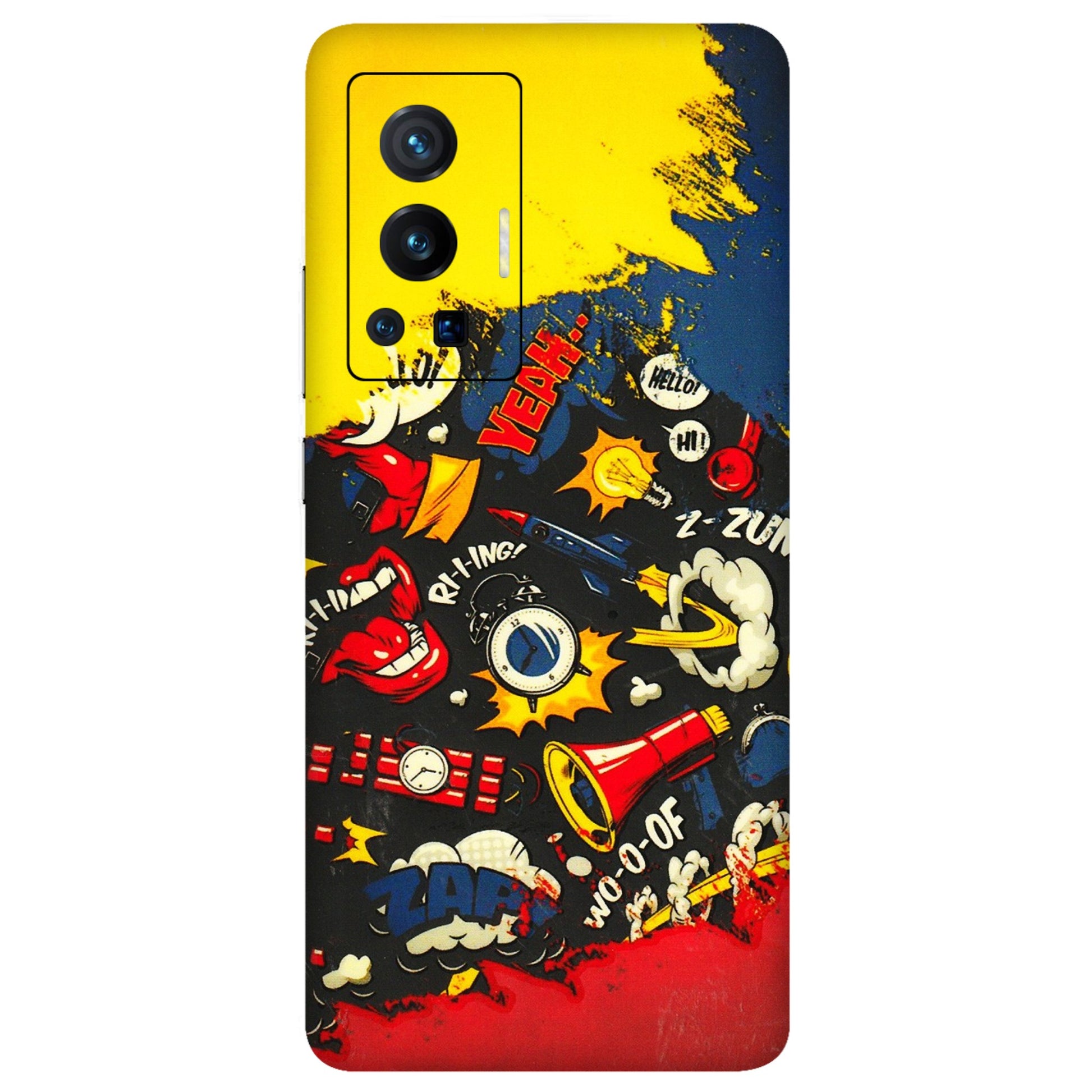 VIVO Z/V/X/T/U/S Series Phone Skins (All Models) - Pacific Doodle Art - 3D Embossed Finish (L-120) Vivo X70 Pro (5G)