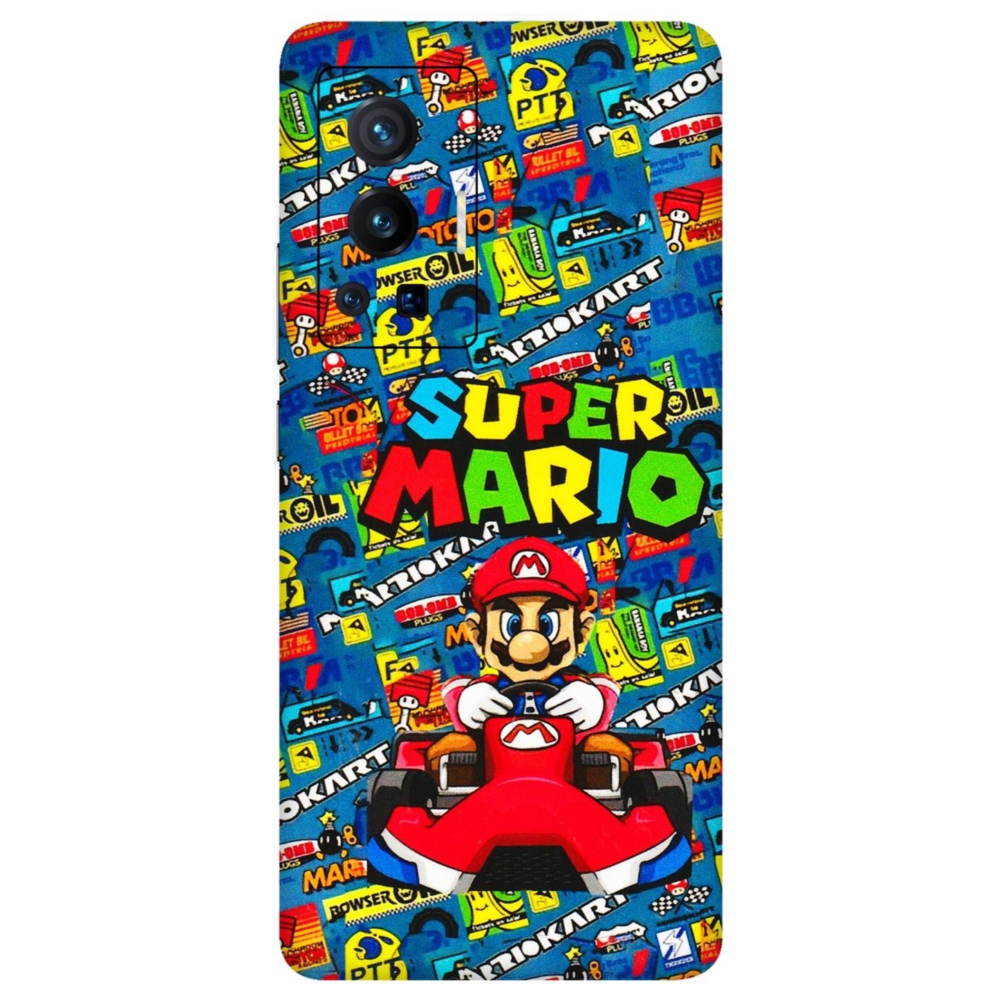VIVO Z/V/X/T/U/S Series Phone Skins (All Models) - Super Mario Kart - 3D Embossed Finish (L-140) Vivo X70 Pro (5G)