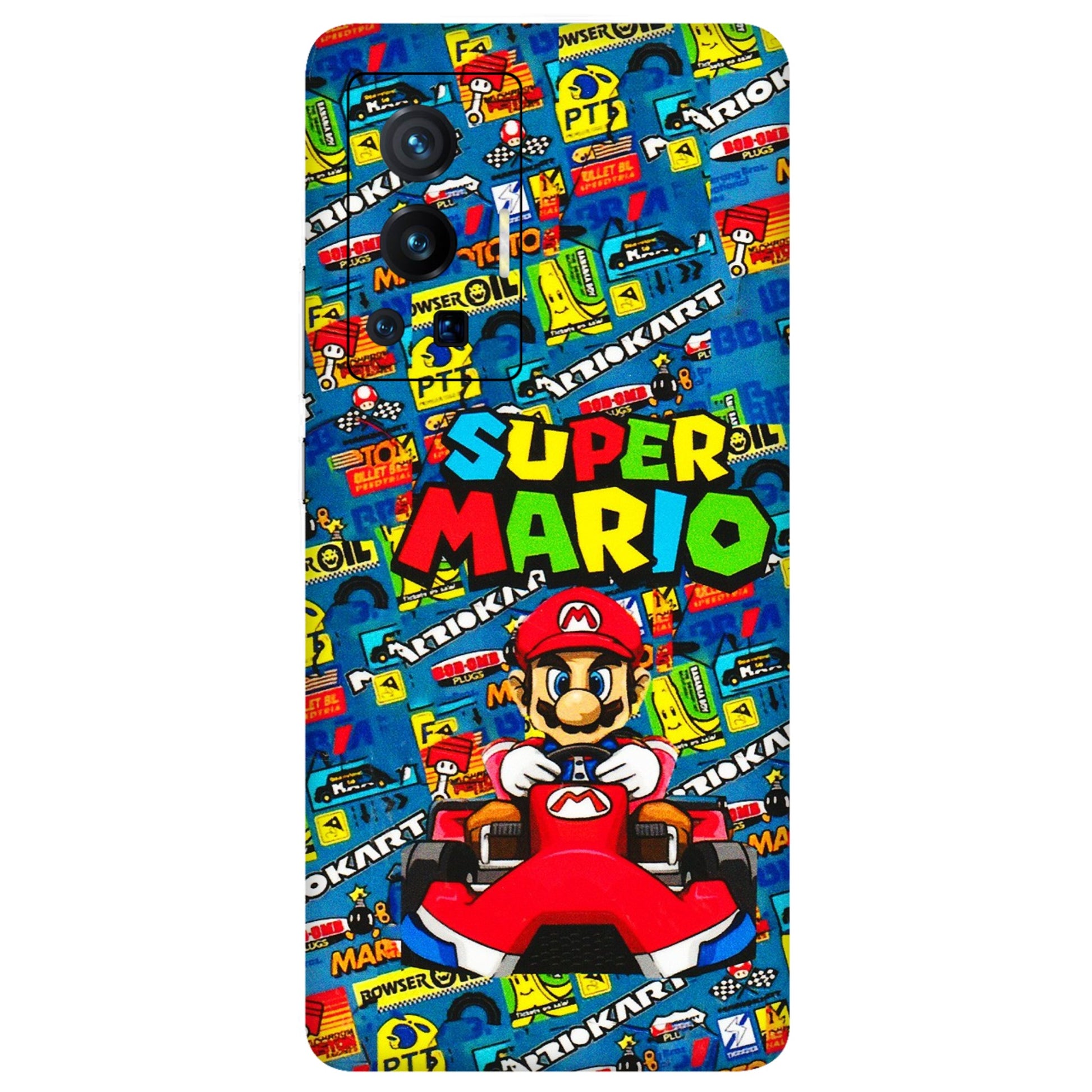 VIVO Z/V/X/T/U/S Series Phone Skins (All Models) - Super Mario Kart - 3D Embossed Finish (L-140) Vivo X70 Pro (5G)
