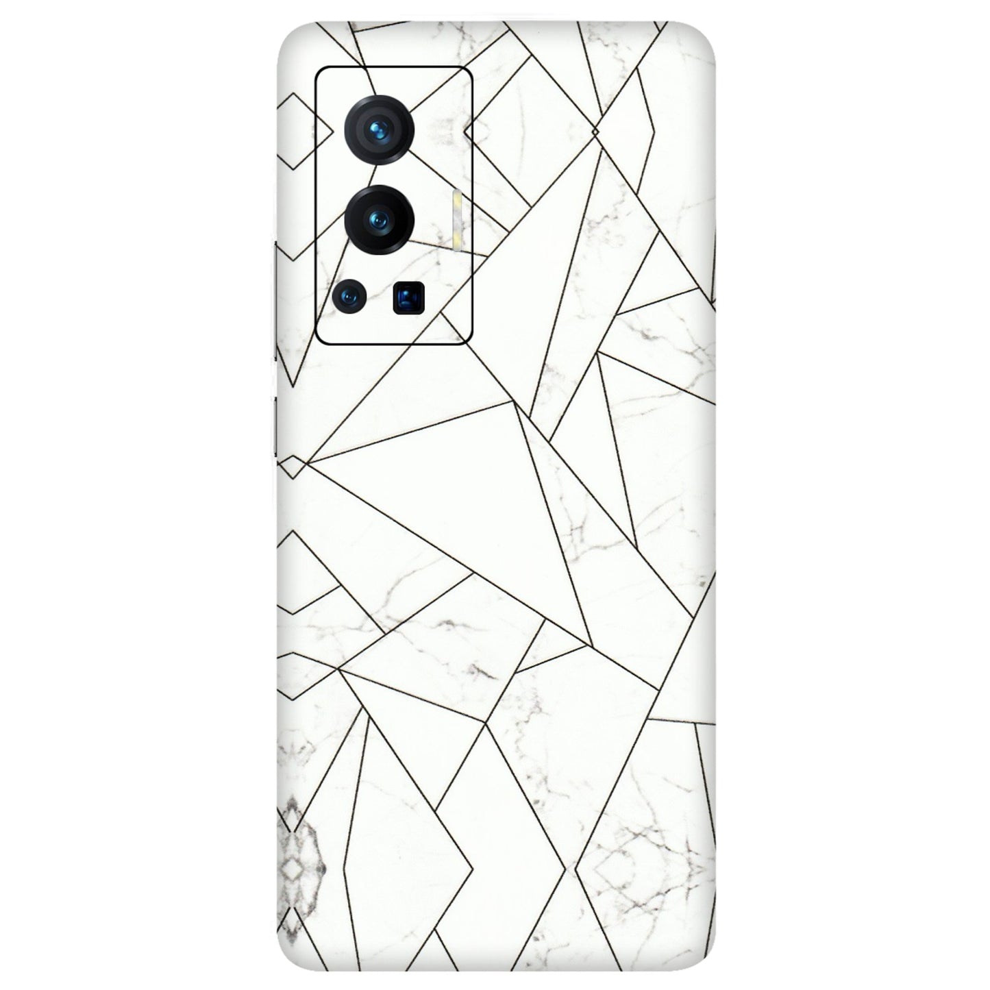 VIVO Z/V/X/T/U/S Series Phone Skins (All Models) - Luxury White Marble Effect - 3D Embossed Finish (L-168) Vivo X70 Pro (5G)