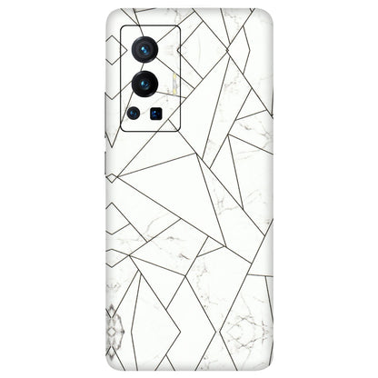 VIVO Z/V/X/T/U/S Series Phone Skins (All Models) - Luxury White Marble Effect - 3D Embossed Finish (L-168) Vivo X70 Pro (5G)