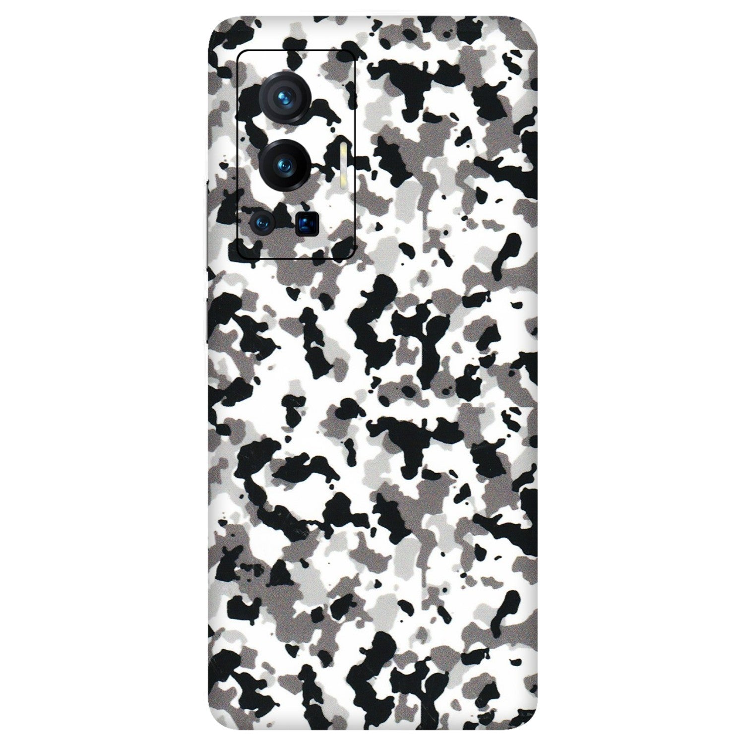 VIVO Z/V/X/T/U/S Series Phone Skins (All Models) - White Black Camouflage - 3D Embossed Finish (L-18) Vivo X70 Pro (5G)