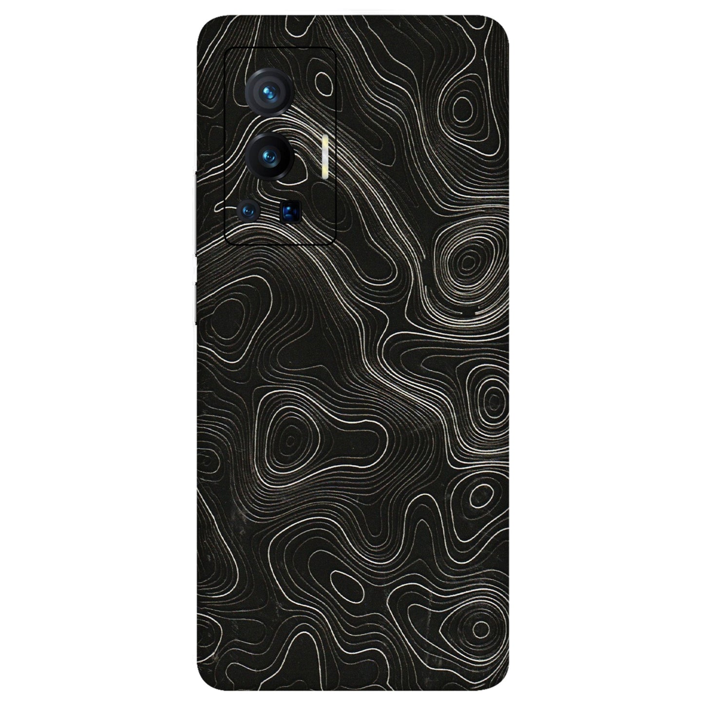 VIVO Z/V/X/T/U/S Series Phone Skins (All Models) - Black Swirl - 3D Embossed Finish (L-196) Vivo X70 Pro (5G)