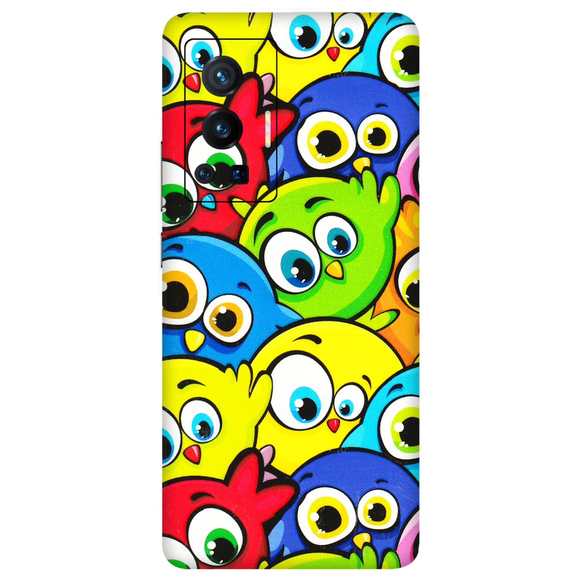 VIVO Z/V/X/T/U/S Series Phone Skins (All Models) - Cute Fluffy Birds - 3D Embossed Finish (L-213) Vivo X70 Pro (5G)