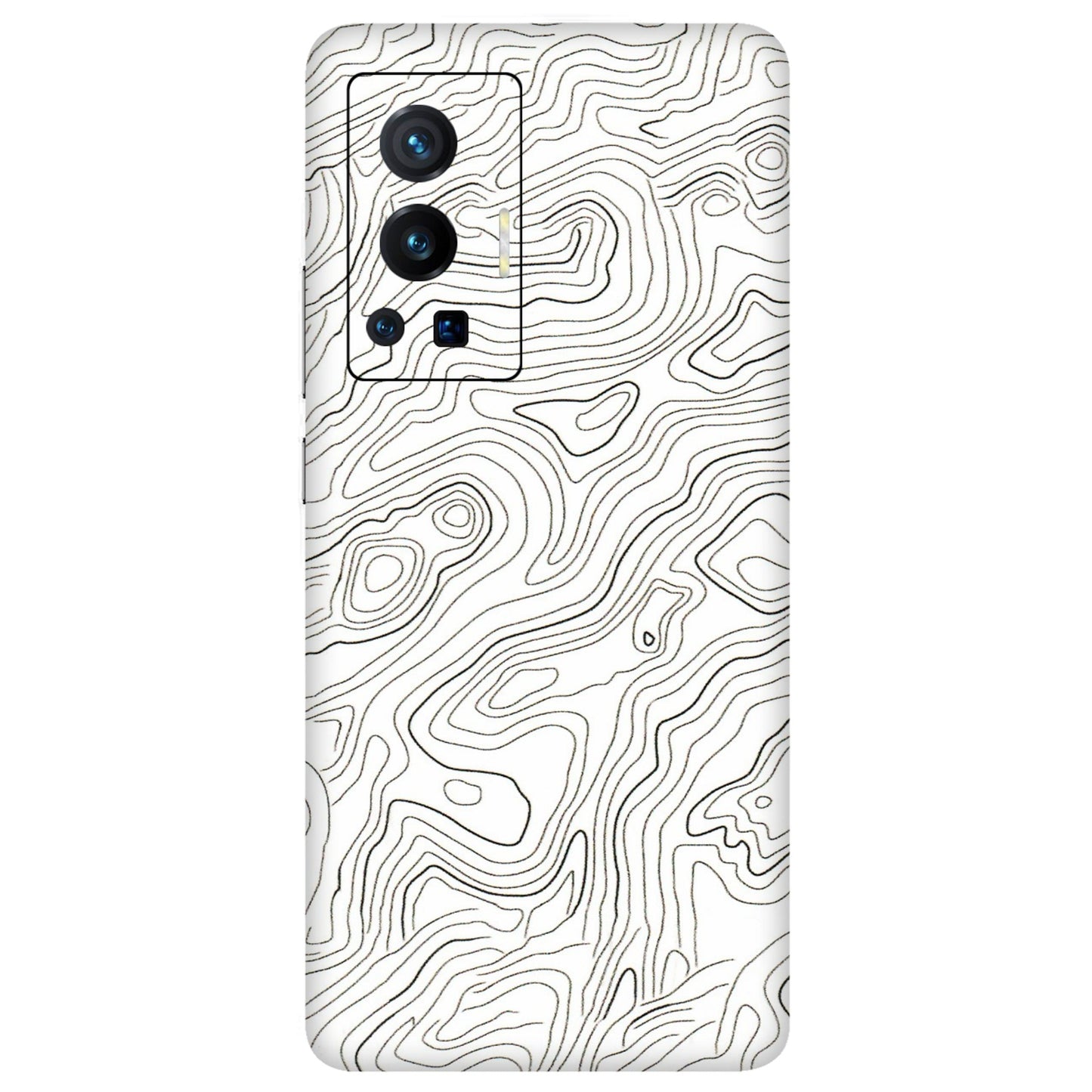VIVO Z/V/X/T/U/S Series Phone Skins (All Models) - White Black Swirls - 3D Embossed Finish (L-219) Vivo X70 Pro (5G)