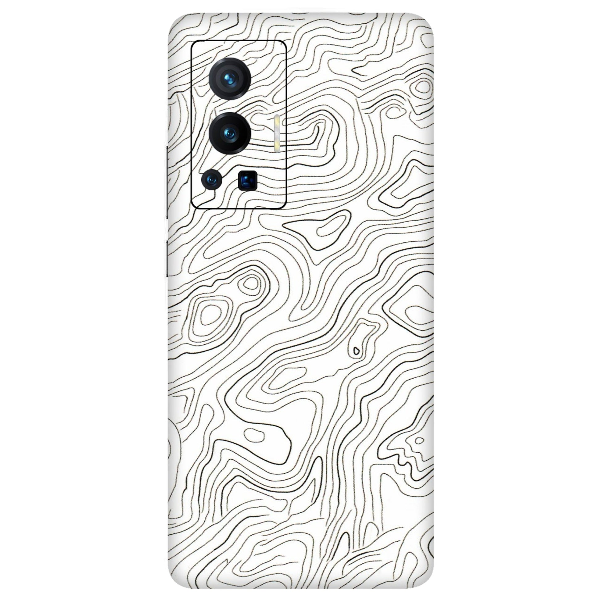 VIVO Z/V/X/T/U/S Series Phone Skins (All Models) - White Black Swirls - 3D Embossed Finish (L-219) Vivo X70 Pro (5G)