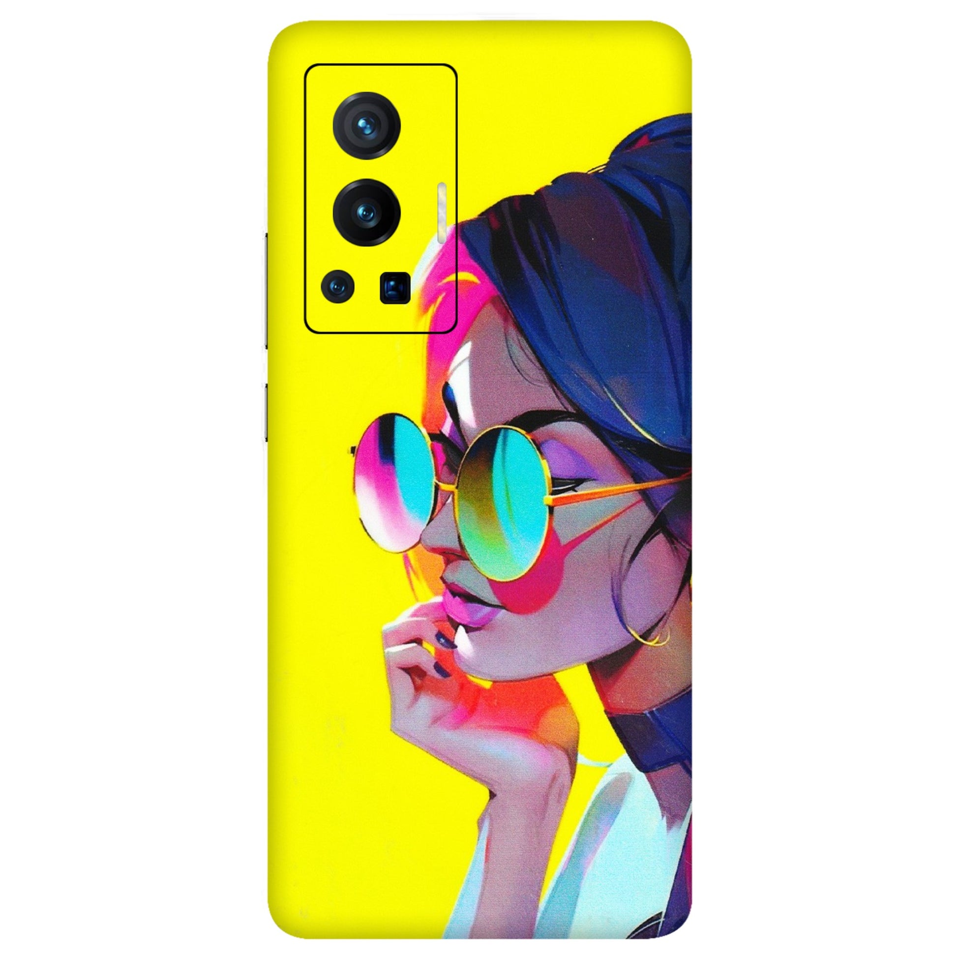 VIVO Z/V/X/T/U/S Series Phone Skins (All Models) - Bold Stylish Girl - 3D Embossed Finish (L-222) Vivo X70 Pro (5G)